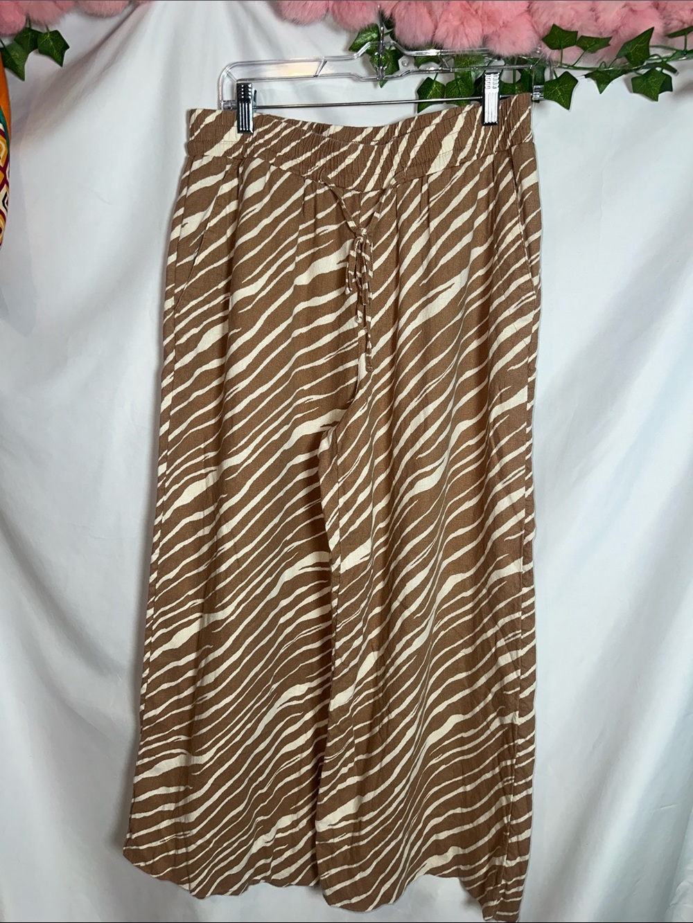 A new day Brown & Cream Zebra Print wide leg pants